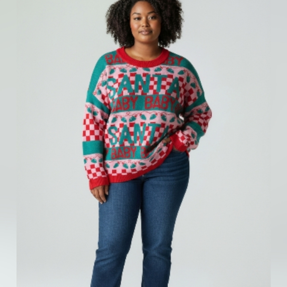 Womens Christmas sweater Santa Baby! Size XXL